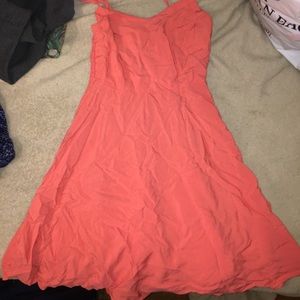 peach/salmon colored dress